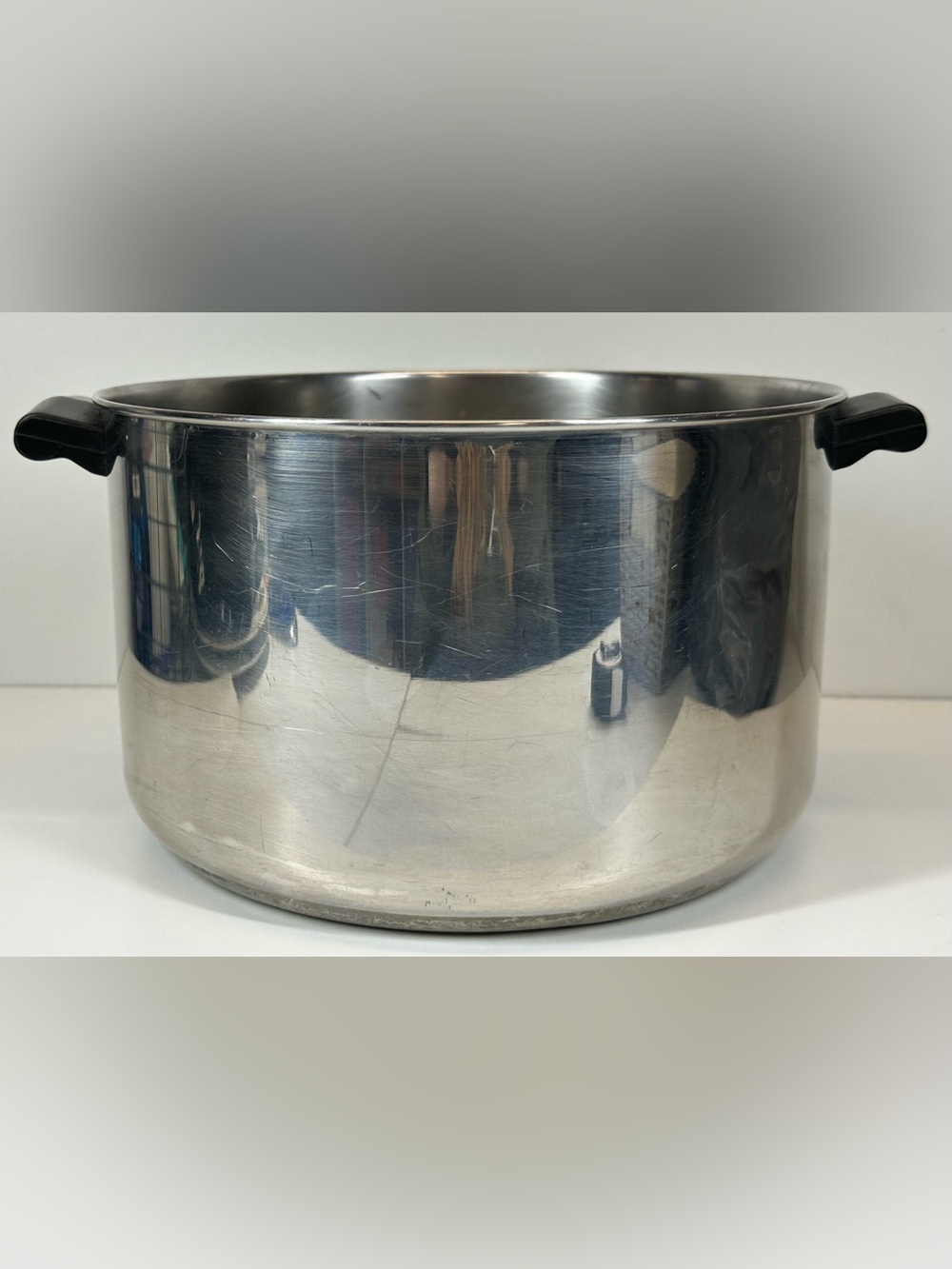 Vintage Farberware 8 Qt Stock Pot - Aluminum Clad Stainless Steel